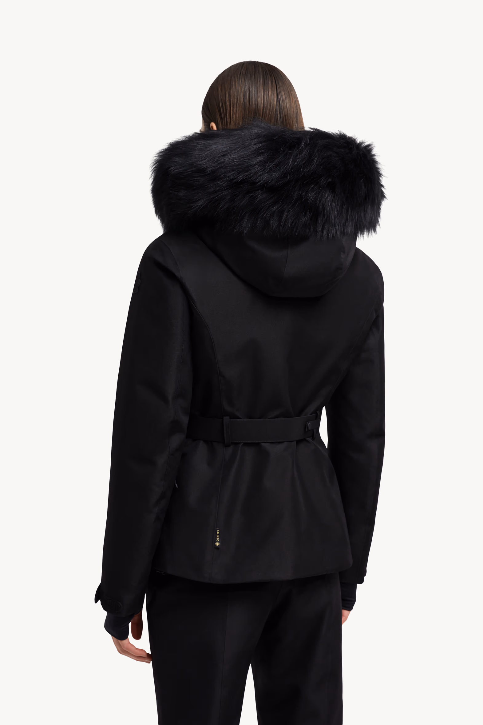 Chaqueta plumífero de esquí Laplance de GORE-TEX con ribete de lana de oveja Mujer Negro Moncler 5